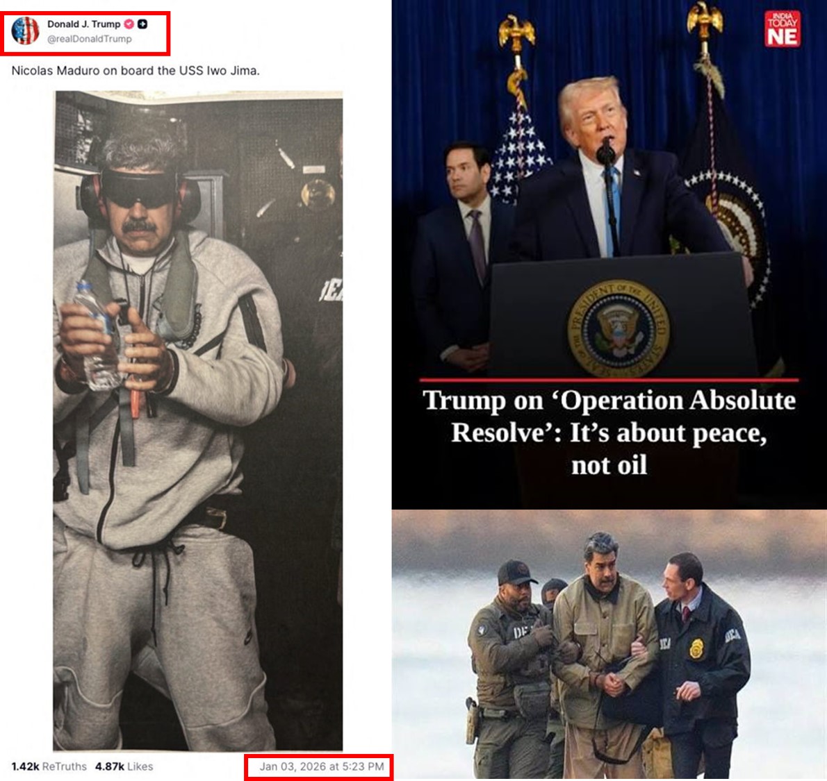 010326 Donald John Trump Post On Nicolas Maduro Kidnapping