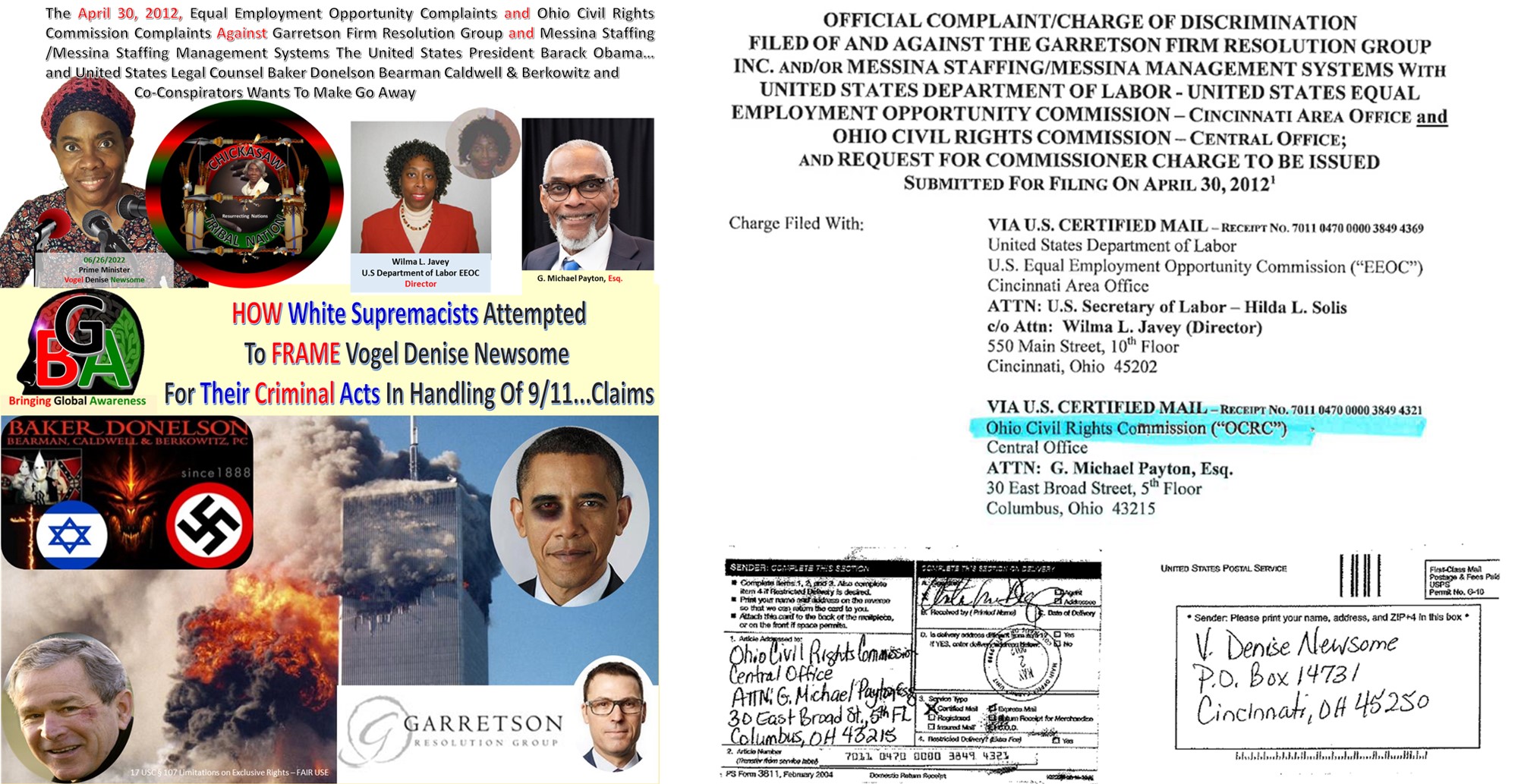 043012 EEOC and OCRC Complaints AGAINST Garretson Firm Resolution Group