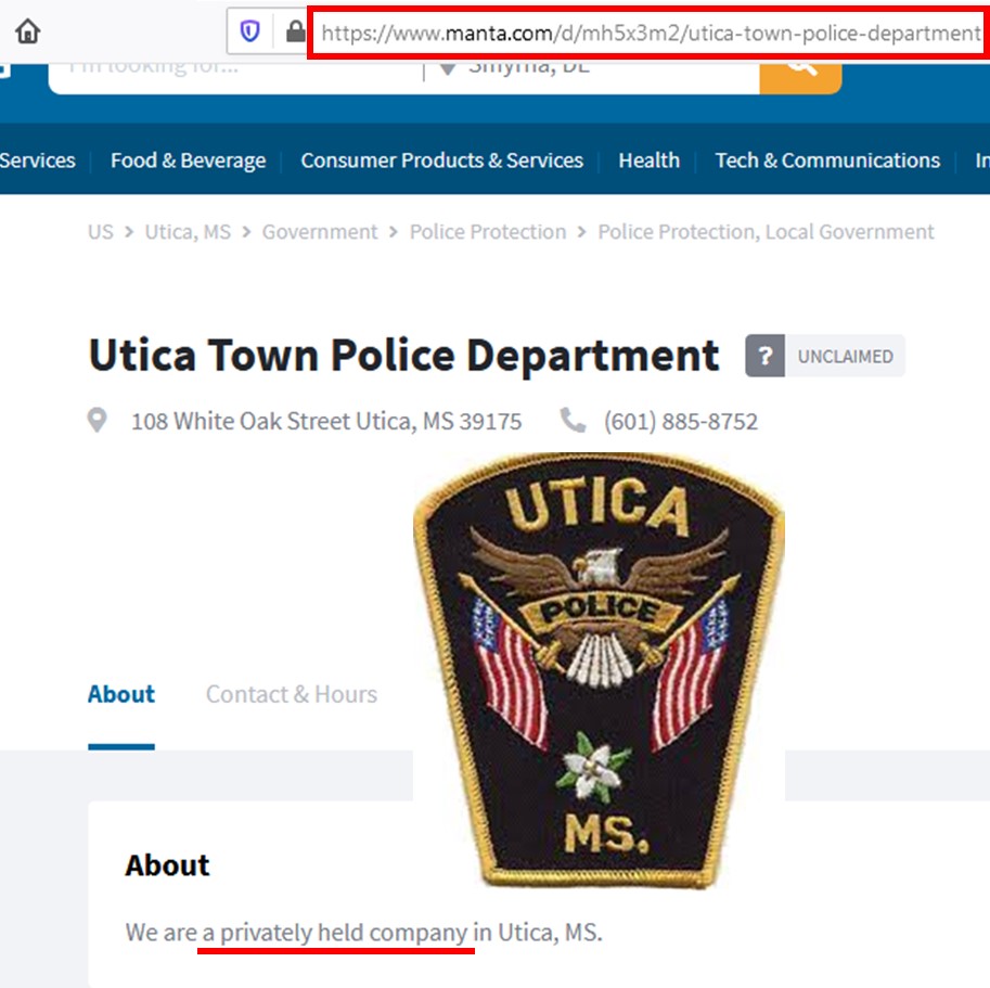 Utica Police Department PRIVATELY HELD COMPANY