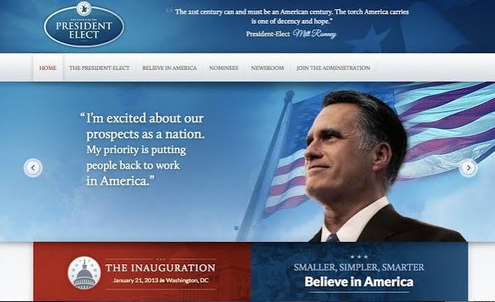 2012 Mitt Romney PRESIDENTIAL Website Announcement