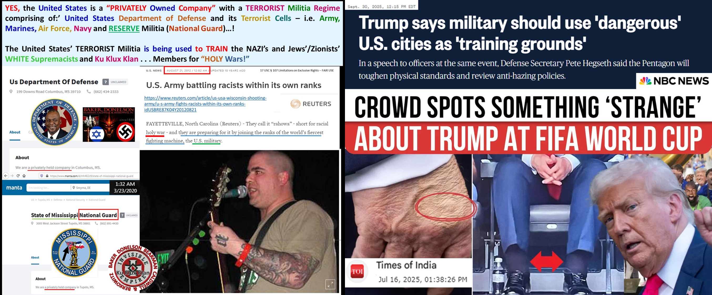 Donald John Trump Use WAR On BLACK Majority To TRAIN NAZIS Military