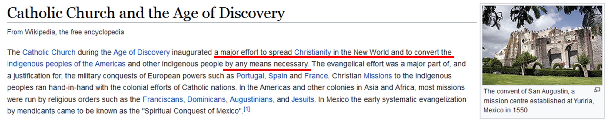 Catholic Church Age Of Discovery