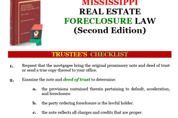 Document: [01/27/2018 State Of Mississippi Foreclosure Laws]