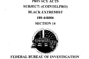 Document: [FBI CoIntelPro Against BLACK Extremists Section 14]