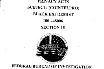 Document: [FBI CoIntelPro Against BLACK Extremists Section 15]
