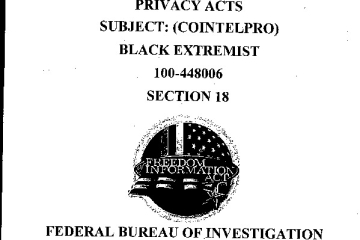 Document: [FBI CoIntelPro Against BLACK Extremists Section 18]