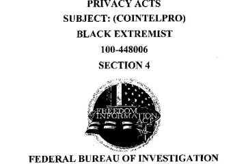 Document: [FBI CoIntelPro Against BLACK Extremists Section 04]